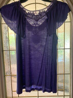 Women's Size Large Purple Vintage Suzie Blouse